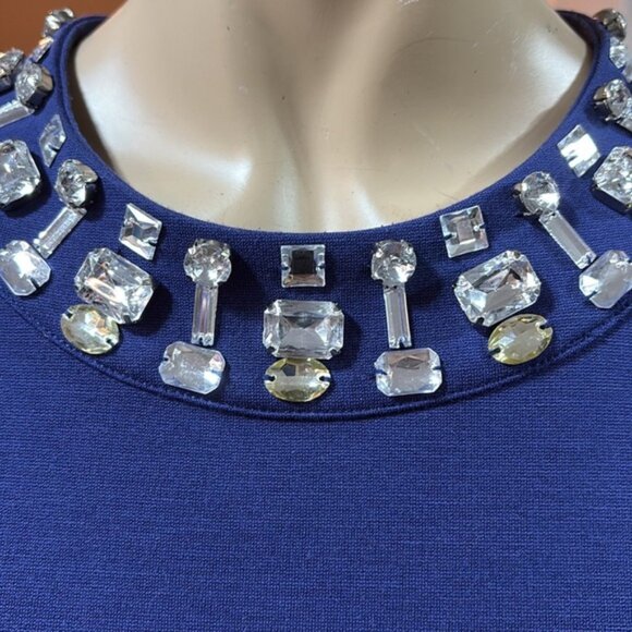 Jewelled neck dress - Picture 2 of 3